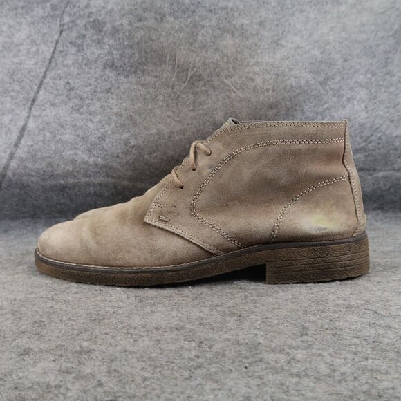 Calibrate Shoes Mens 9 Chukka Boots Leather Classic Lace Up Mid Lifestyle Brown main image 8